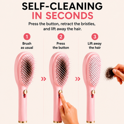 Self Cleaning Smart Hair Brush
