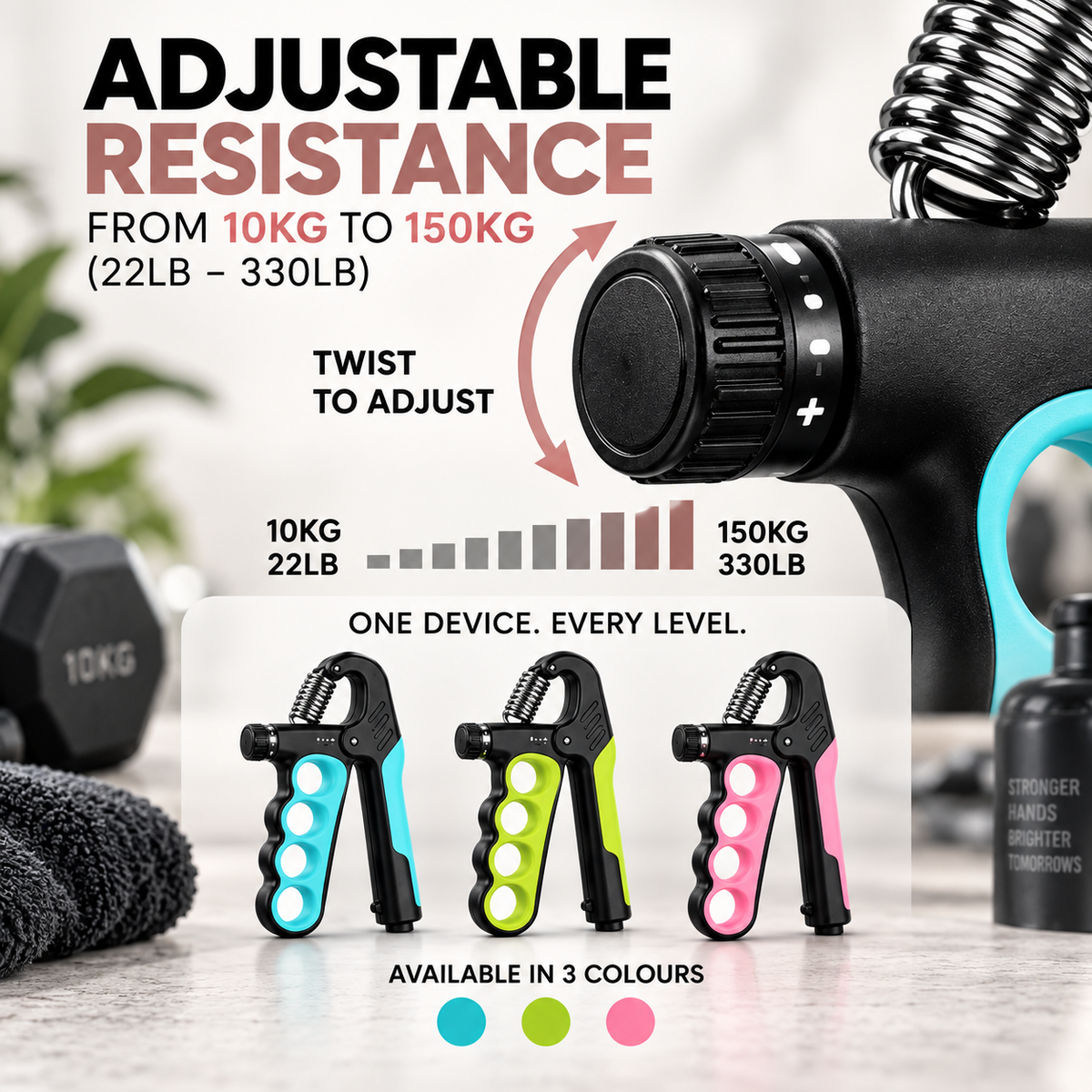The Grip Strength Trainer - Up To 150kg | 330lb