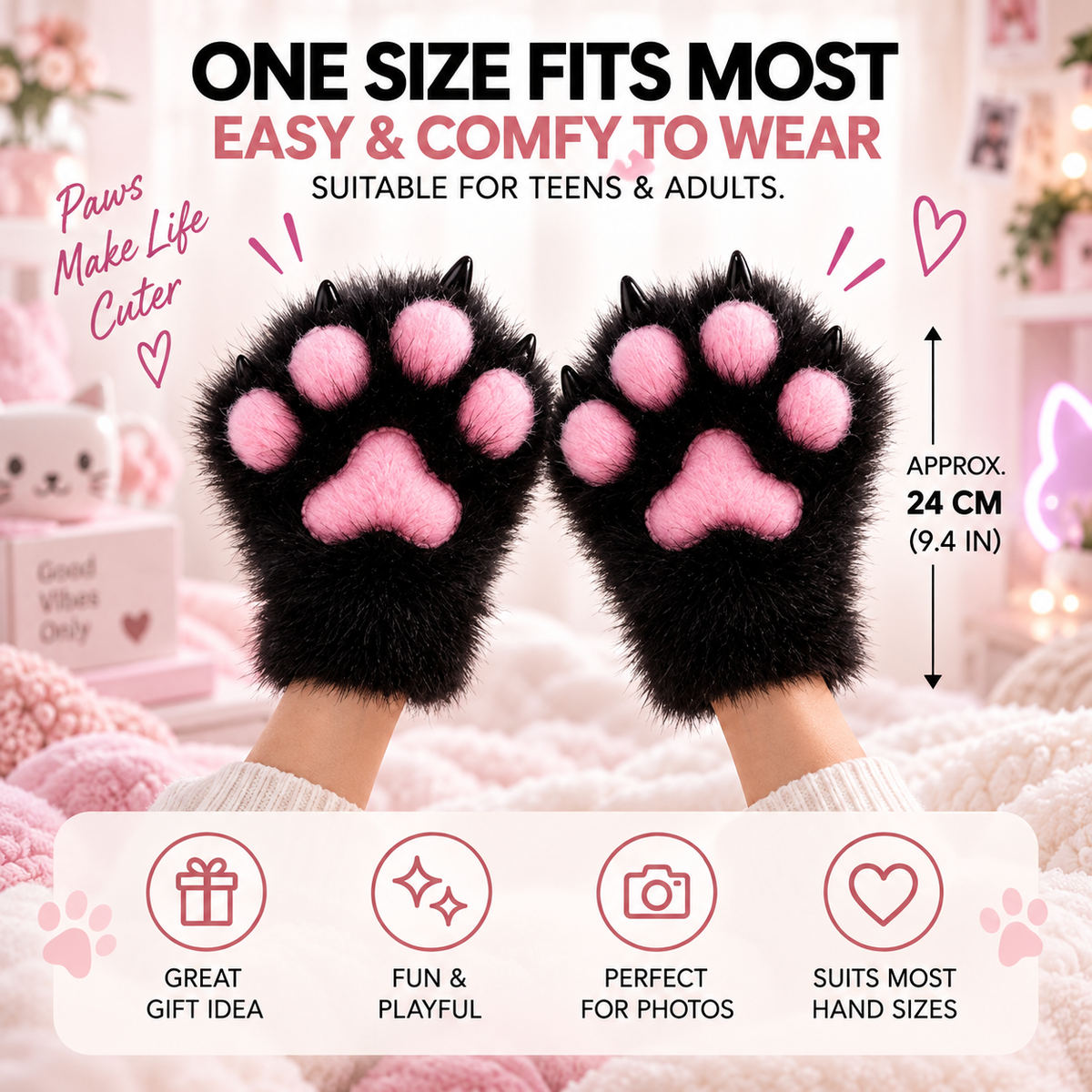 The Kawaii Dream Cosplay Furry Gloves