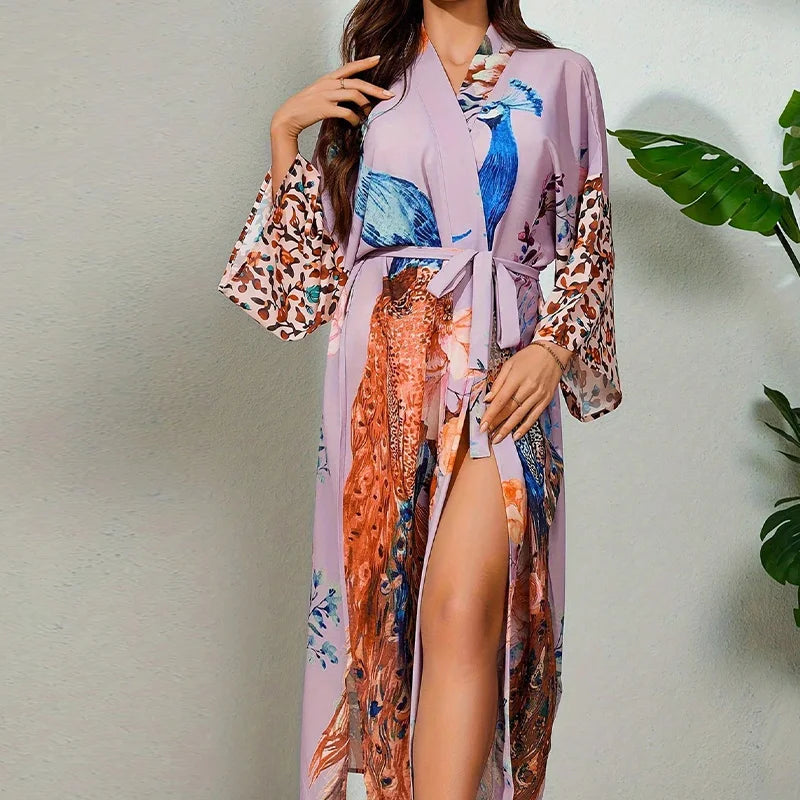 Lush Lightweight Peacock Robe