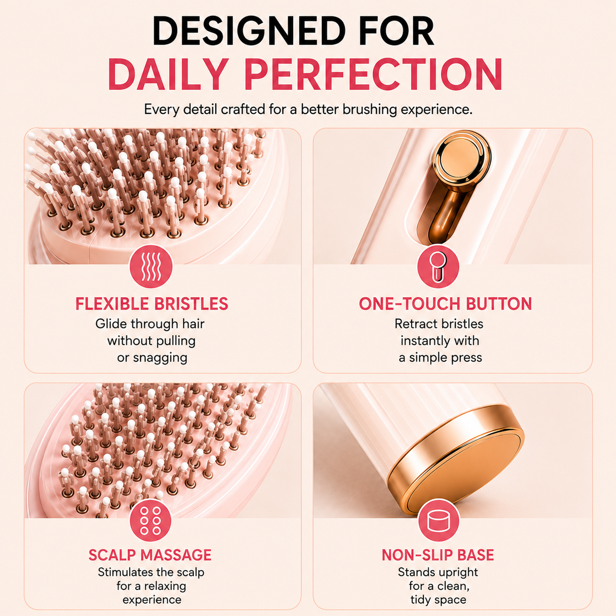 Self Cleaning Smart Hair Brush