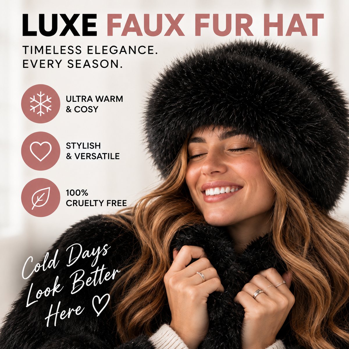 Luxe Faux Fur Hat
